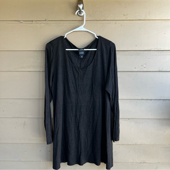 Eileen Fisher Long Sleeve Tunic Top - Size L - Comfy Modest Casual - Picture 1 of 6